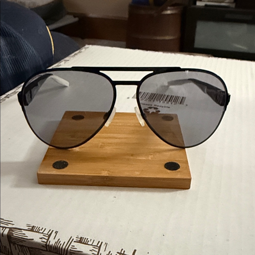 Puma Aviator Sunglasses in Black with Gray Lenses